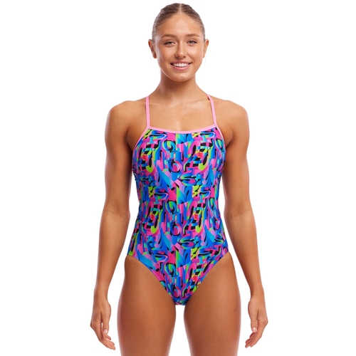 Funkita Funk & Blues ECO Single Strap One Piece Women's Swimwear, Ladies Swimsuit [Size: 8]