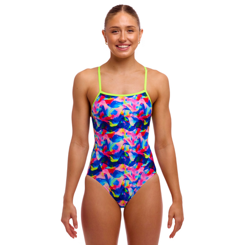 Funkita Wet Wave ECO Single Strap One Piece Women's Swimwear, Ladies Swimsuit [Size: 8]