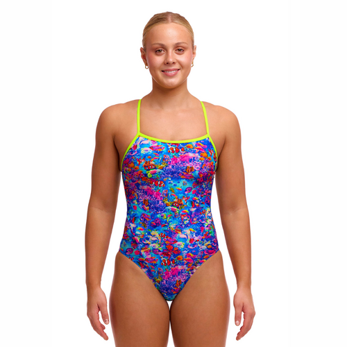 Funkita Sea Life ECO Single Strap One Piece Women's Swimwear, Ladies Swimsuit [Size: 8]