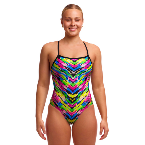 Funkita Happy Hide ECO Single Strap One Piece Women's Swimwear, Ladies Swimsuit [Size: 8]