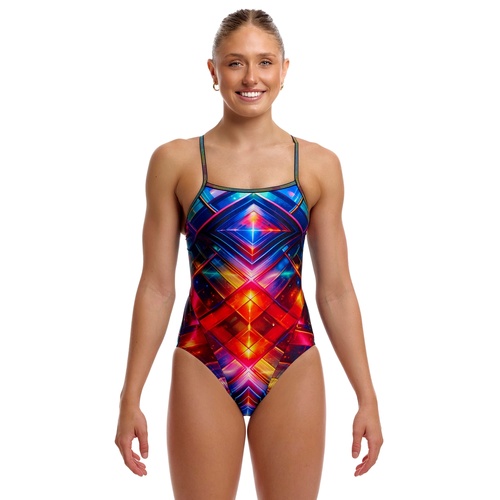 Funkita Firefly Sparkle  ECO Single Strap One Piece Women's Swimwear, Ladies Swimsuit [Size: 8]