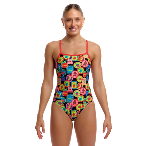 Funkita Berry Good  ECO Single Strap One Piece Women's Swimwear, Ladies Swimsuit [Size: 8]