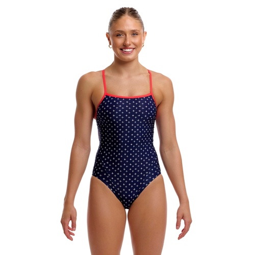 Funkita Very Cross  ECO Single Strap One Piece Women's Swimwear, Ladies  [Size: 8]
