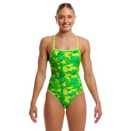 Funkita Try Tonic  ECO Single Strap One Piece Women's Swimwear, Ladies Swimsuit [Size: 8]