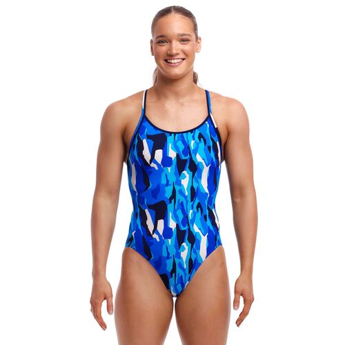 Funkita Women's Chaz Michael ECO Diamond Back One Piece Swimwear, Women's Swimsuit [Size: 8]