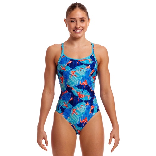 Funkita Women's Lotsa Leaves ECO Diamond Back One Piece Swimwear, Women's Swimsuit [Size: 10]