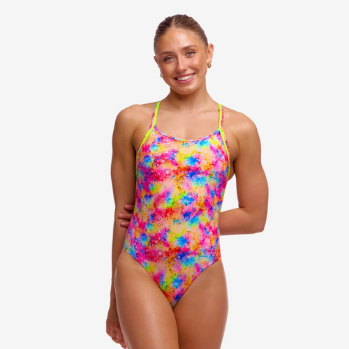Funkita Women's Dry Me ECO Diamond Back One Piece Swimwear, Women's Swimsuit [Size: 8]