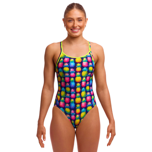 Funkita Women's Pine Gap ECO Diamond Back One Piece Swimwear, Women's Swimsuit [Size: 8]