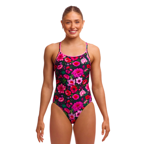 Funkita Women's Garden Glow ECO Diamond Back One Piece Swimwear, Women's Swimsuit [Size: 10]