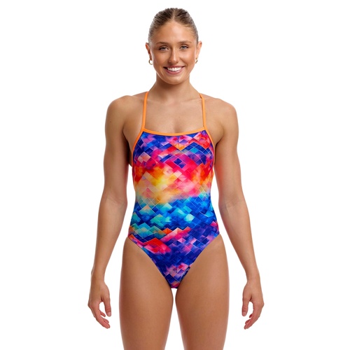 Funkita Women's Lost Mountain ECO Strapped In One Piece Swimwear, Women's Swimsuit [Size: 8]