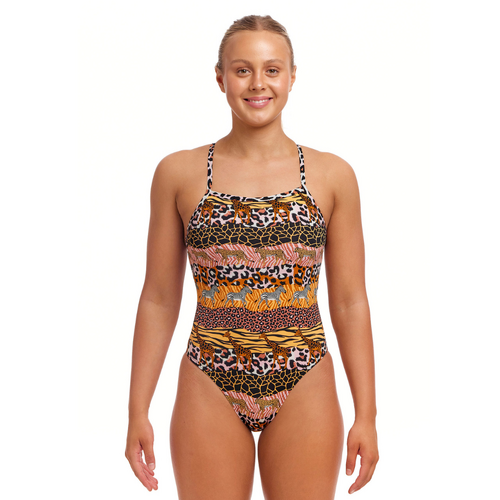 Funkita Zoo Lif Tie Me Tight One Piece Women's Swimwear, Chlorine Resistant  Swimwear 