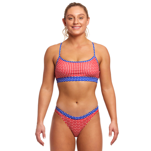 Funkita Women's Star Power Crop Top Two Piece Swimwear, Ladies Two Piece Swimsuit [Size: 10]
