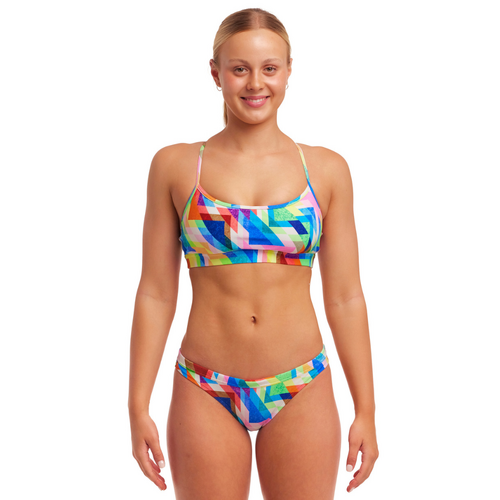 Funkita Women's Hazy Daze Crop Top Two Piece Swimwear, Ladies Two Piece Swimsuit [Size: 8]
