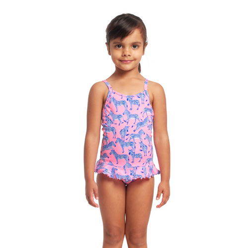 Funkita ECO Twinkle Toes Toddlers Belted Frill One Piece Swimwear, Toddler Girls One Piece Swimwear [Size: 5]