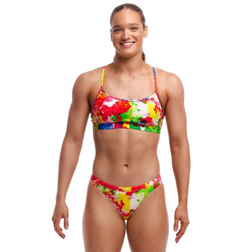 Funkita Women's Ink Jet Crop Top Two Piece Swimwear, Ladies Two Piece Swimsuit [Size: 8]