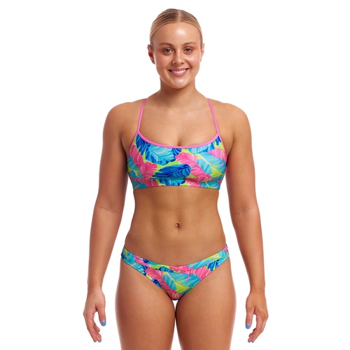 Funkita Women's I'm Leaving ECO Crop Top Two Piece Swimwear, Ladies Two Piece Swimsuit [Size: 12]