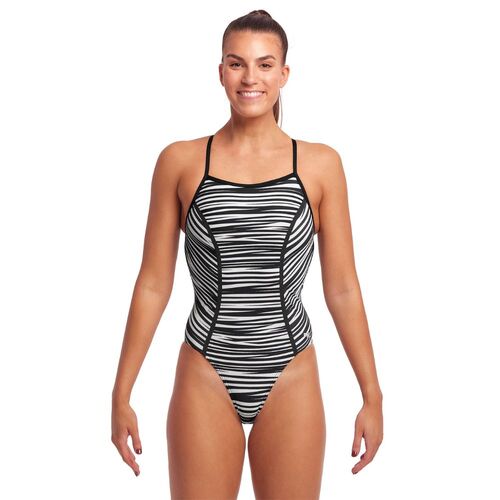 Funkita Stick Stack Ladies Bond Girl One Piece Swimwear, Women's Swimsuit [Size: 10]