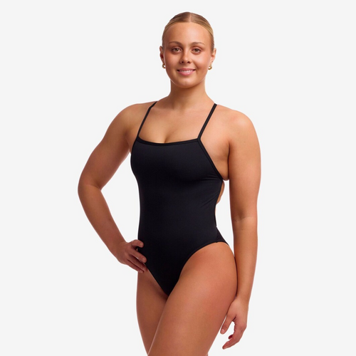 Funkita Still black Ladies Single Strength One Piece Swimwear, Women's Swimsuit [Size: 8]