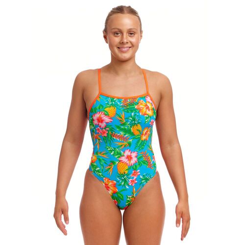 Funkita Blue Hawaii Ladies Single Strength One Piece Swimwear, Women's Swimsuit [Size: 8]