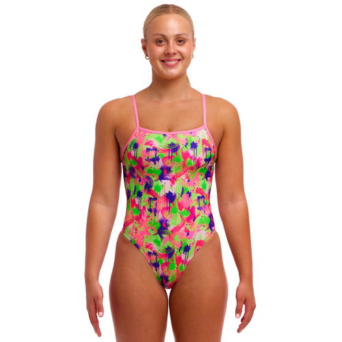 Funkita Splat Spot Ladies Single Strength One Piece Swimwear, Women's Swimsuit [Size: 8]