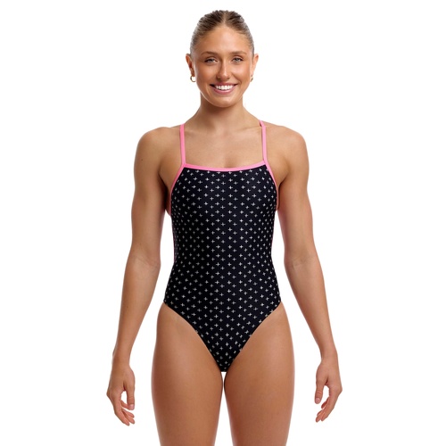Funkita Be Positive Ladies Single Strength One Piece Swimwear, Women's Swimsuit [Size: 8]