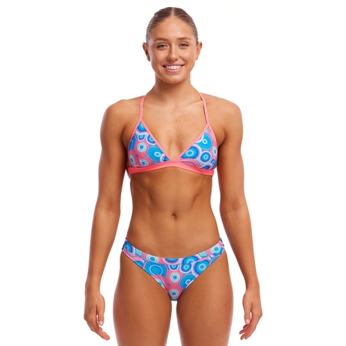Funkita Women's Bundjalung Blue Tri Top Bikini Two Piece Swimwear - Women's Swimsuit [Size: 8]