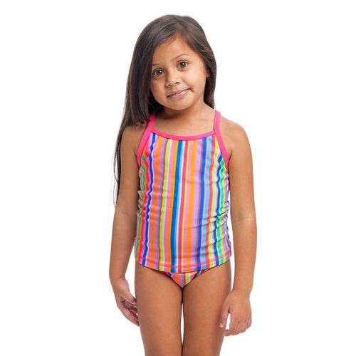 Funkita Join the Line Toddlers Swim Steady Tankini & Brief Swimwear, Toddler Girls Two Piece Swimwear [Size: 4]