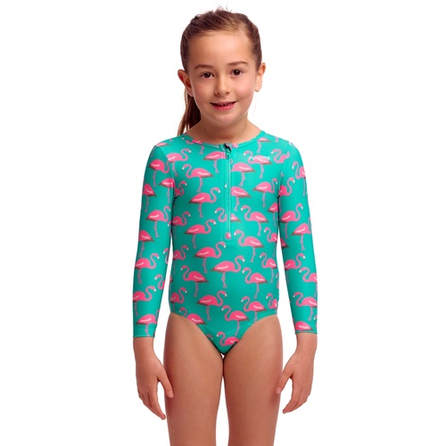 Funkita Toddler Girls Go Flamingo!  Sun Cover One Piece Swimwear, Toddler Girls One Piece Swimwear [Size: 3]