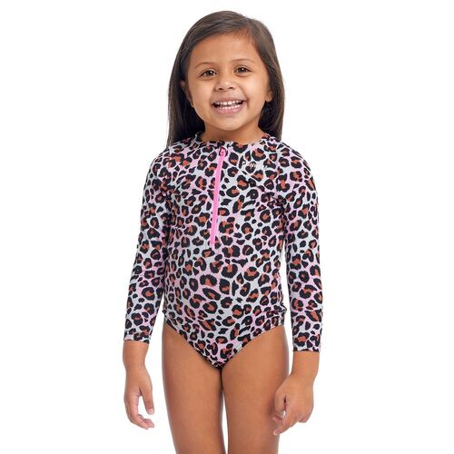 Funkita Toddler Girls Some Zoo Life Sun Cover One Piece Swimwear, Toddler Girls One Piece Swimwear [Size: 3]