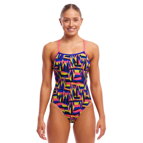 Funkita Women's Spike Me Secure Single Strap One Piece Swimwear, Women's Swimsuit [Size: 12]