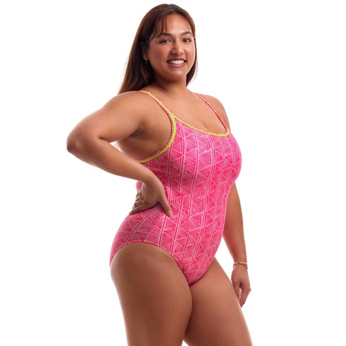Funkita Women's Sweet Stack Locked in Lucy One Piece Swimwear, Women's Swimsuit [Size: 10]