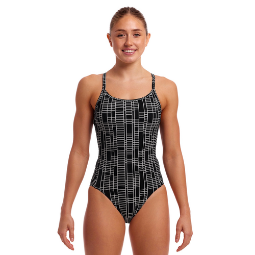 Funkita Women's Up The Ladder Diamond Secure One Piece Swimwear, Women's Swimsuit [Size: 6]