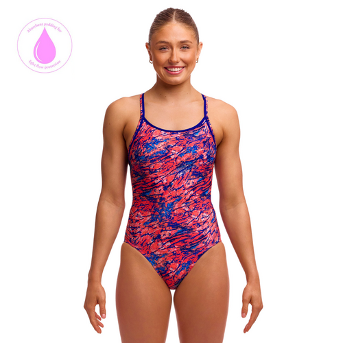 Funkita Women's Ruff Stuff Diamond Secure One Piece Swimwear, Women's Swimsuit [Size: 8]