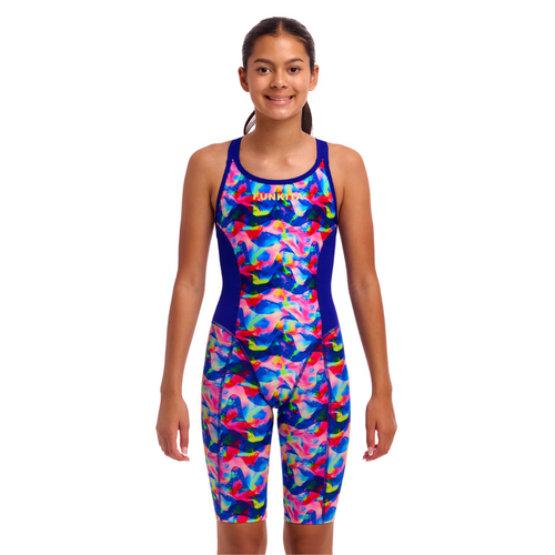 Funkita Girls Fast Training One Piece - Wet Wave [Size: 24]