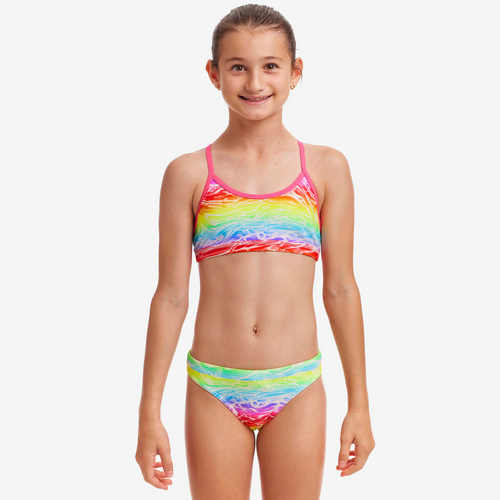 Funkita Girls Lake Acid Racerback Two Piece Swimwear, Girls Two Piece Swimsuit [Size: 12]