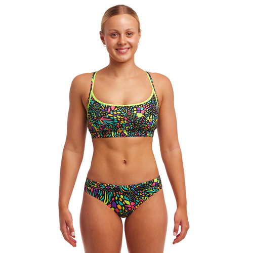 Funkita Women's Spot Me Sports Bikini Two Piece Swimwear [Size: 8]