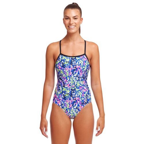 Funkita Women's Big Squig Single Strap One Piece Swimwear, Women's Swimsuit [Size: 8]