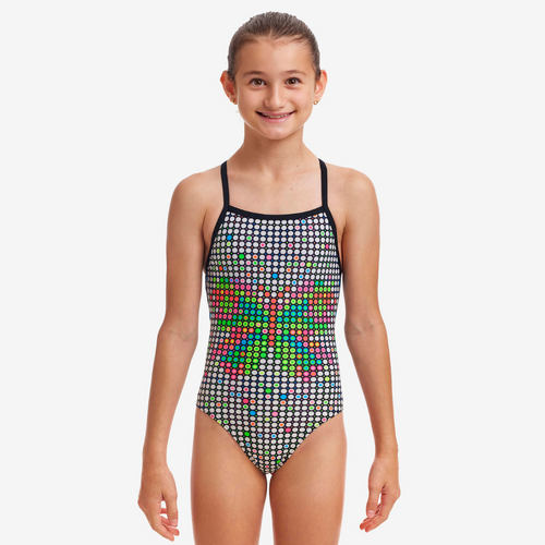 Funkita Girls Snow Flyer Strapped In One Piece Swimwear, Girls One Piece Swimsuit [Size: 14]