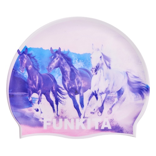 Funkita Ride Time Swim Cap, Swimming Cap, Silicone Swim Cap
