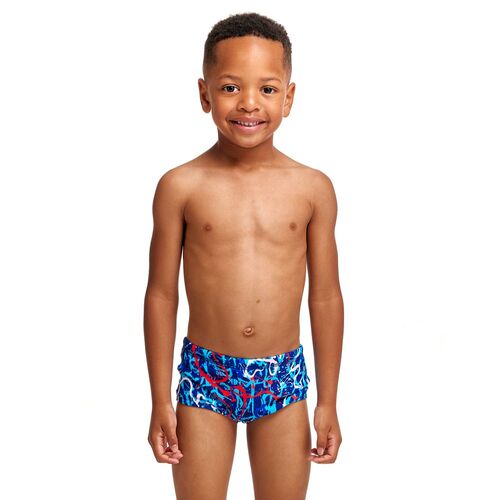 Funky Trunks Toddler Boys Mr Squiggle Printed Swimming Trunks, Boys Swimwear [Size: 5]