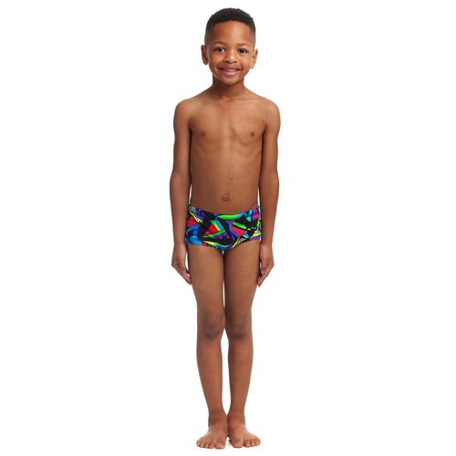 Funky Trunks Toddler Boys Beat It Printed Swimming Trunks, Boys Swimwear [Size: 3]