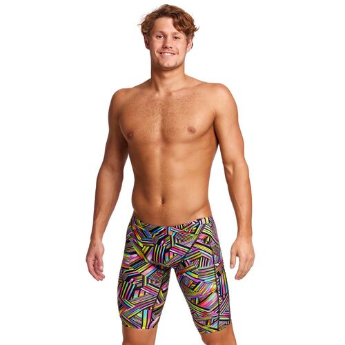 Funky Trunks Men's Strip Straps Training Jammers, Swimming Jammer [Size: 32]