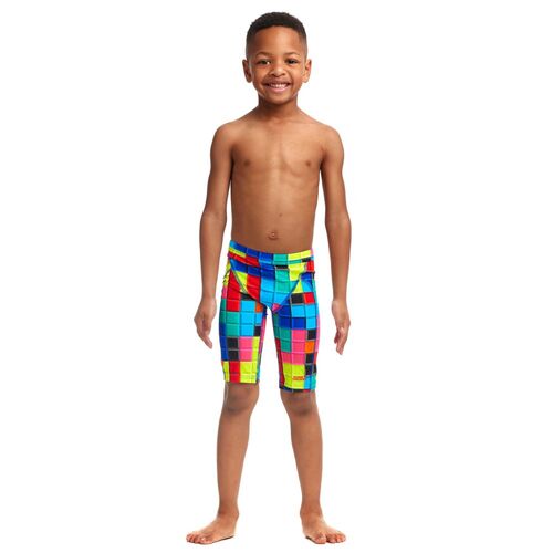 Funky Trunks Toddler Boys Blocked Miniman Swimming Jammers, Boys Swimwear [Size: 3]