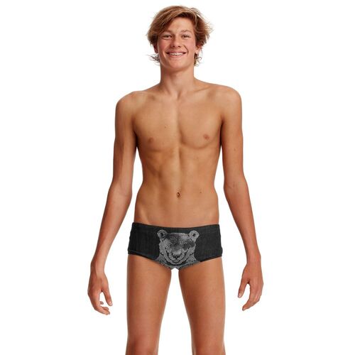 Funky Trunks Boys Bear Bum Sidewinder Trunks Swimwear, Boys Swimwear [Size: 26]