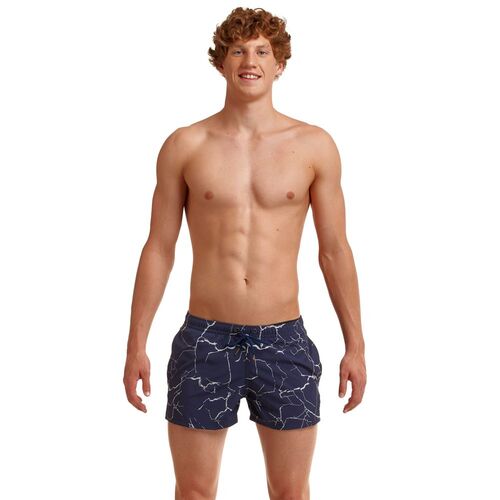 Funky Trunks Men's Silver Lining Shorty Shorts Short Swimwear, Men's Swimsuit [Size: X Small]
