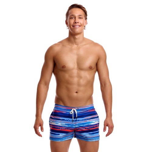 Funky Trunks Men's Lost Lines Shorty Shorts Short Swimwear, Men's Swimsuit [Size: XS]