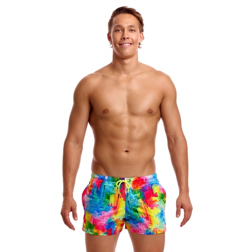 Funky Trunks Men's Falling Colours Shorty Shorts Short Swimwear, Men's Swimsuit [Size: XS]