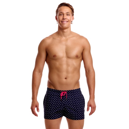 Funky Trunks Men's Very Cross Shorty Shorts Short Swimwear, Men's Swimsuit [Size: XS]