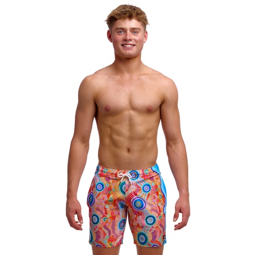 Funky Trunks Boys Long Johnny Shorts - Kulin Colour [Size: 8]