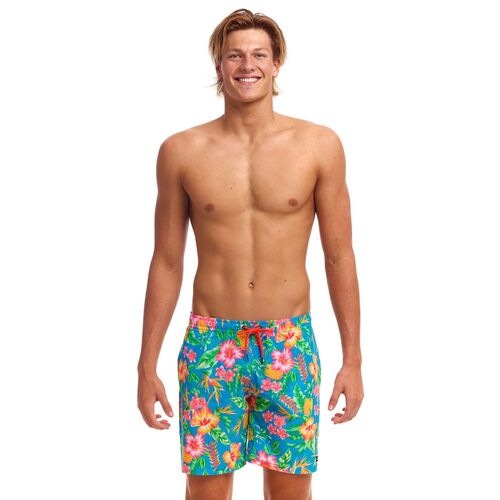 Funky Trunks Men's Blue Hawaii Long Johnny Short Swimwear, Men's Swimsuit [Size: XS]